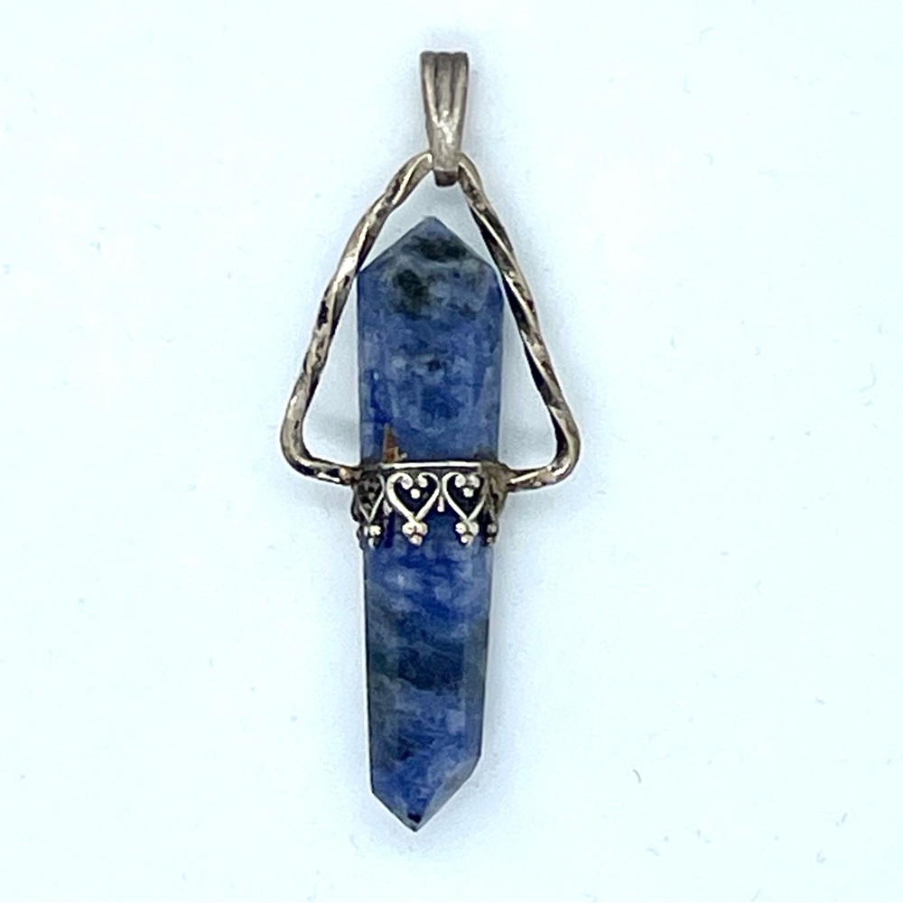 Sodalite Double Terminated Semiprecious point | Pendant